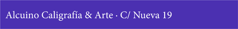 Rótulo o imagen identificativa de Alcuino Caligrafía & Arte